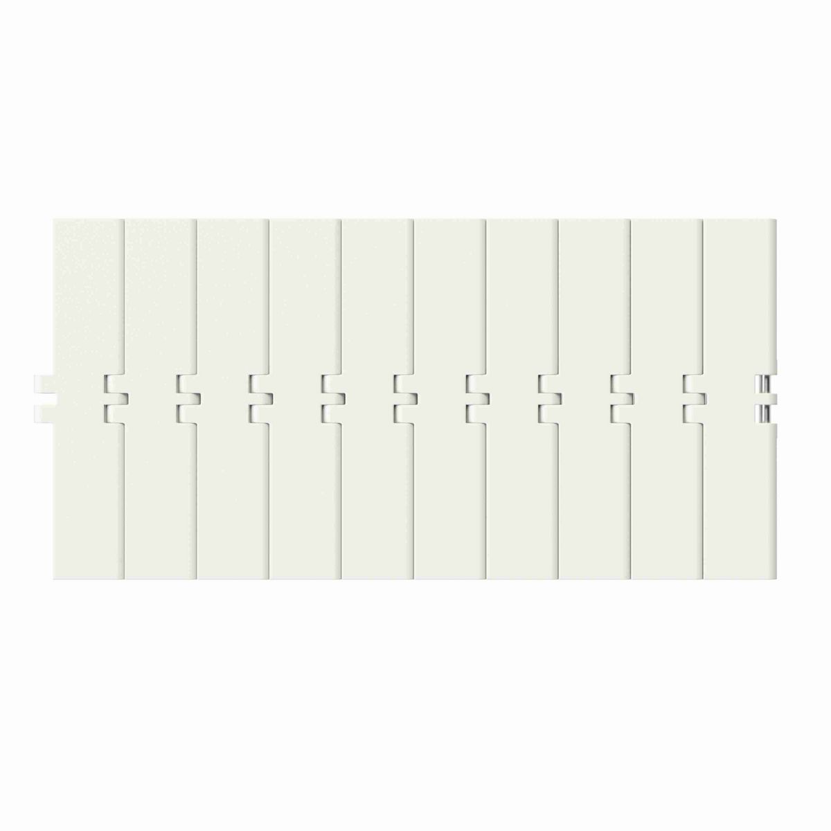 Rexnord 820 Straight Running Solid Top, Material: White High Performance, Width: 7.5in, Pitch: 1.5in - 81403665