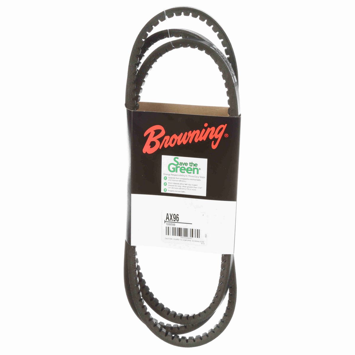 Browning EPDM Notched Belt 98% Efficient - AX96