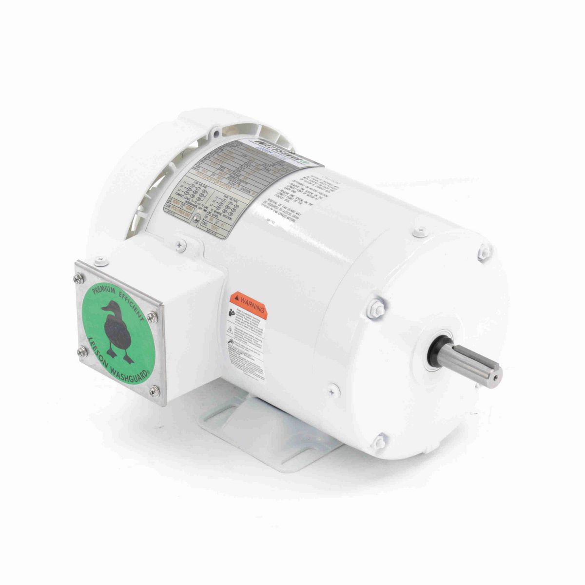 LEESON White Duck™ General Purpose Motor, 1 HP, 3 Ph, 60 Hz, 230/460 V, 1800 RPM, 56 Frame, TEFC - 119475.00