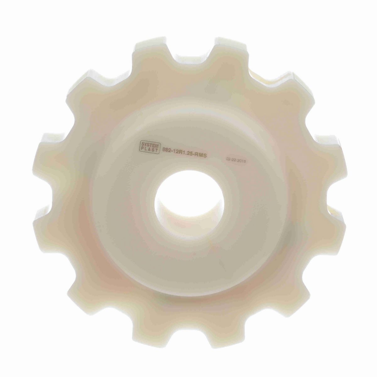 System Plast 882 Series Split Machined Sprocket with 12 Teeth and a 1-1/4in Round Idler Bore - 882-12R1.25-RMS