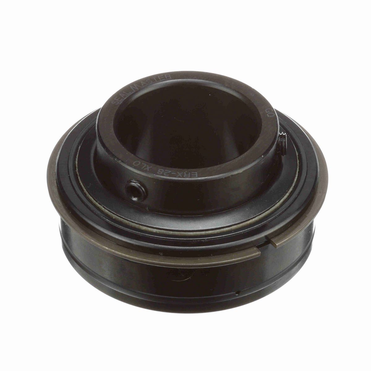 Sealmaster Mounted Insert Only Ball Bearing - 52100 Bearing Steel, Black Oxided - Setscrew Lock - Extra Low Drag - ERX-28 XLO