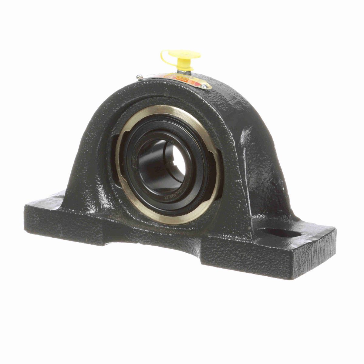 Sealmaster Mounted Cast Iron Two Bolt Pillow Block Ball Bearing - 52100 Bearing Steel, Black Oxided - Concentric Lock - EMP-19T