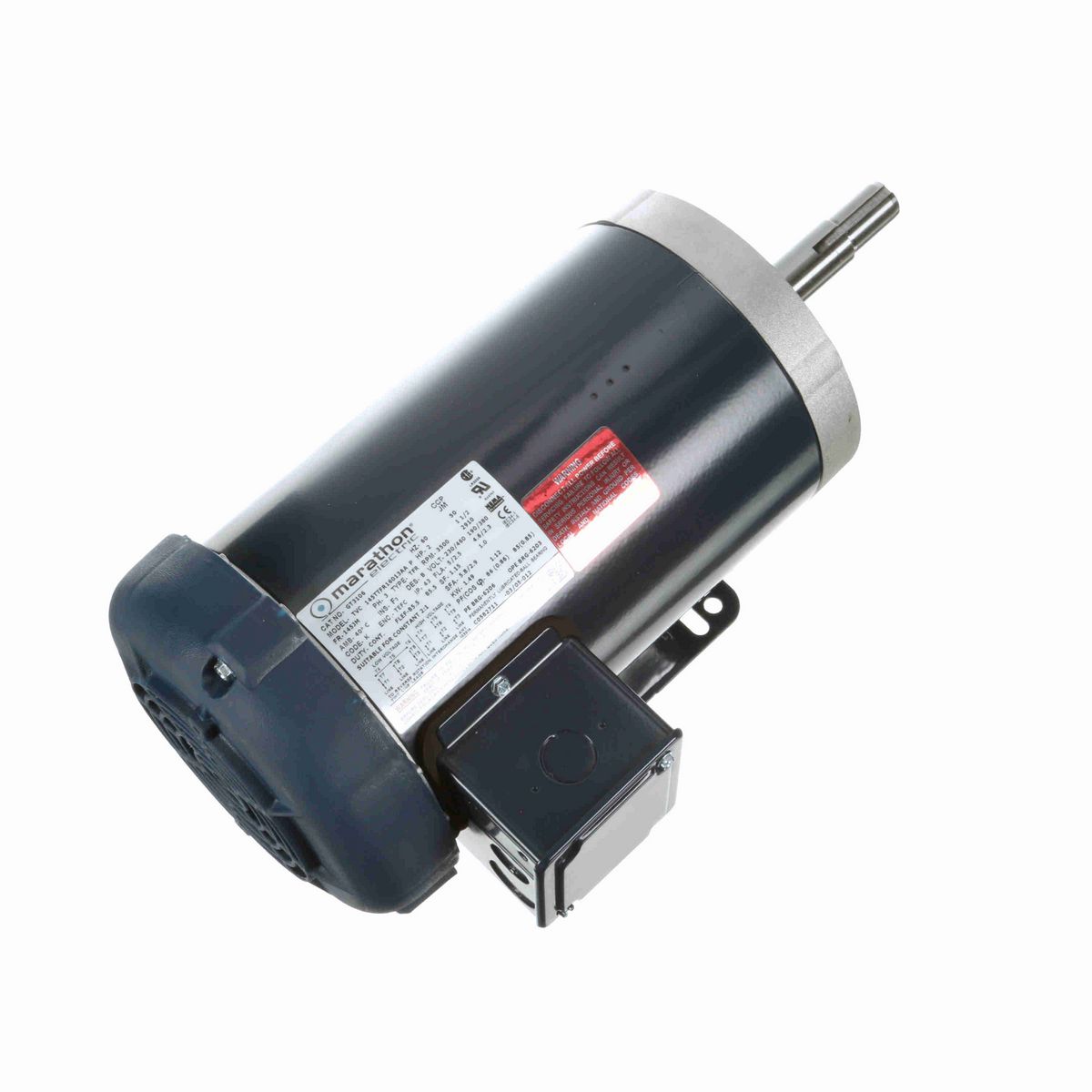 LEESON Close-Coupled Pump Motor, 2 & 1.50 HP, 3 Ph, 60 & 50 Hz, 230/460 & 190/380 V, 3600 & 3000 RPM, 145JM Frame, TEFC - GT3106