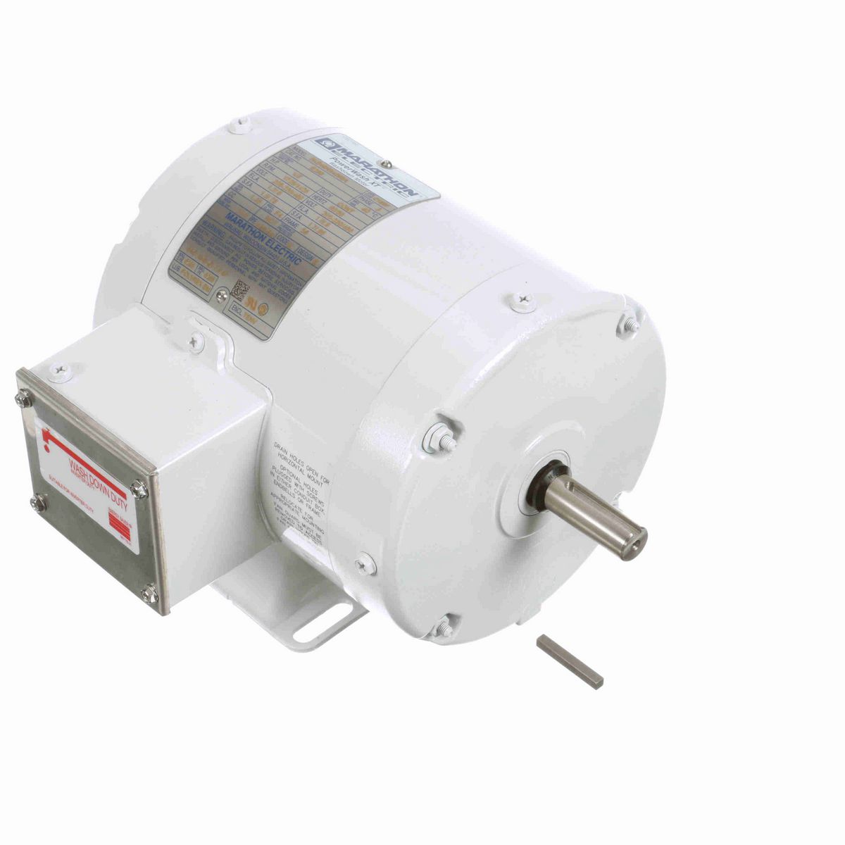 LEESON General Purpose Motor, 0.33 & 0.33 HP, 3 Ph, 60 & 50 Hz, 208-230/460 & 208-230/460 V, 1800 & 1500 RPM, 56 Frame, TENV - E286