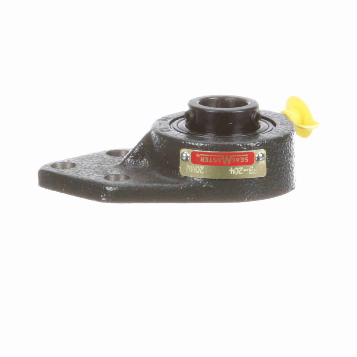 Sealmaster Mounted Cast Iron Three Bolt Flange Bracket Ball Bearing - 52100 Bearing Steel, Black Oxided - Setscrew Lock - FB-204