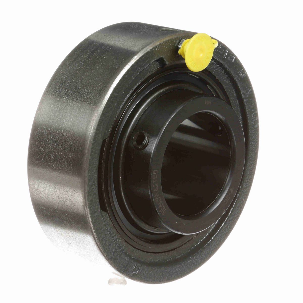 Sealmaster Mounted Cast Iron Cylindrical Cartridge Ball Bearing - 52100 Bearing Steel, Black Oxided - Setscrew Lock - MSC-32C