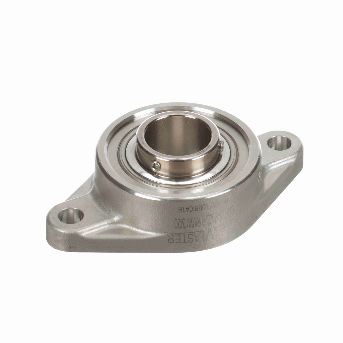 Sealmaster Mounted Stainless Steel Two Bolt Flange Ball Bearing - 52100 Bearing Steel, Phosphorus Nickel Coated - Setscrew Lock - Corrosion Resistant - Reduced Maintenance - Lubed for Life - CRFTS-PN20R RMW