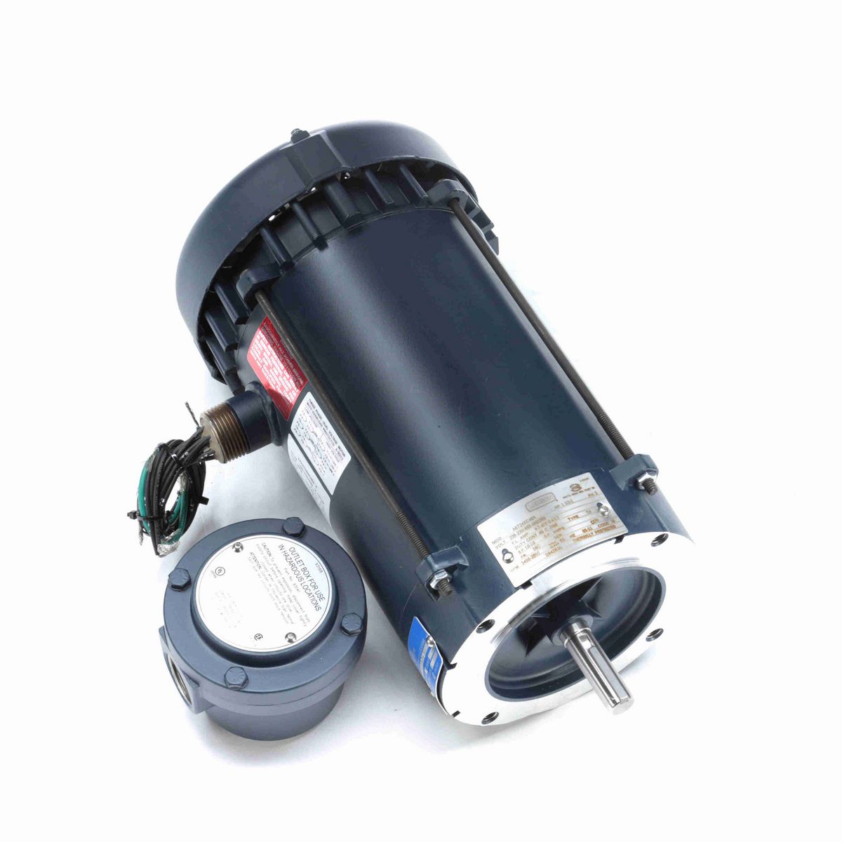 LEESON Explosion Proof Motor, 1.50 & 1 HP, 3 Ph, 60 & 50 Hz, 208-230/460 & 190/380 V, 3600 & 3000 RPM, 56C Frame, EPFC - 119428.00