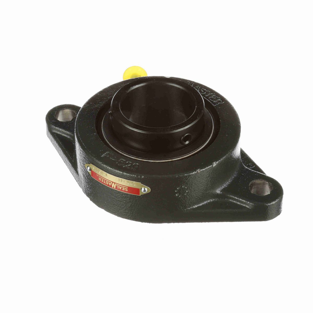 Sealmaster Mounted Cast Iron Two Bolt Flange Ball Bearing - 52100 Bearing Steel, Black Oxided - Setscrew Lock - SFT-31