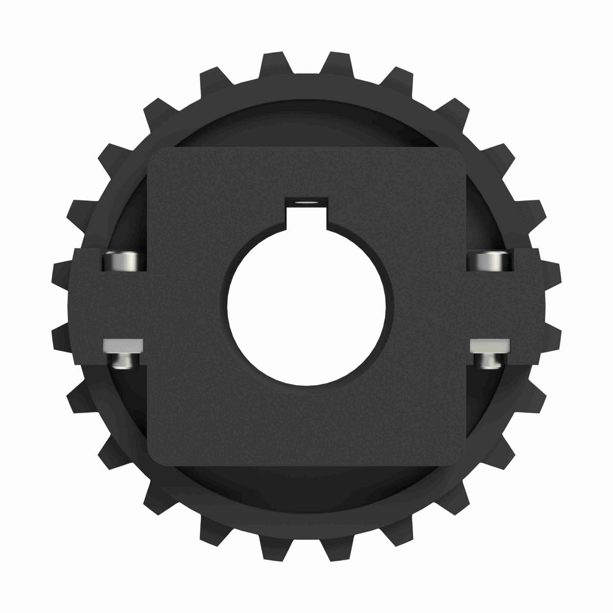 Rexnord 1500 Series Split Molded Nylon Sprocket with 24 Teeth and 30mm Round Shaft-Ready Bore with Keyway - 614-213-1