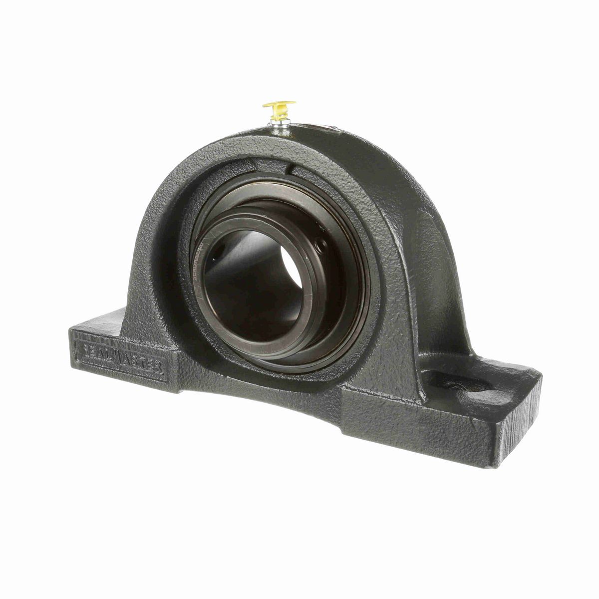 Sealmaster Mounted Cast Iron Two Bolt Pillow Block Ball Bearing - 52100 Bearing Steel, Black Oxided - Double Setscrew Lock - High Temperature & Air Handling Housing Fit, Noise Tested - MPD-39 HTA