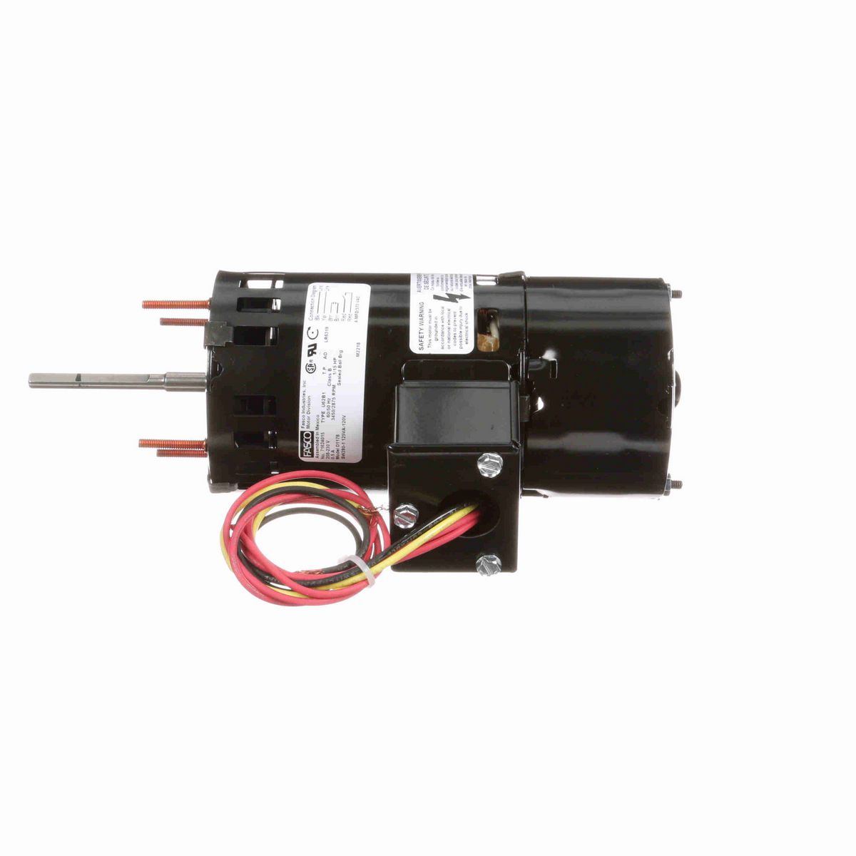 FASCO OEM Replacement Motor, 1/15 HP, 1 Ph, 60 Hz, 208-230 V, 3450/2875 RPM, 1 Speed, 3.3" Diameter, OAO - D1178