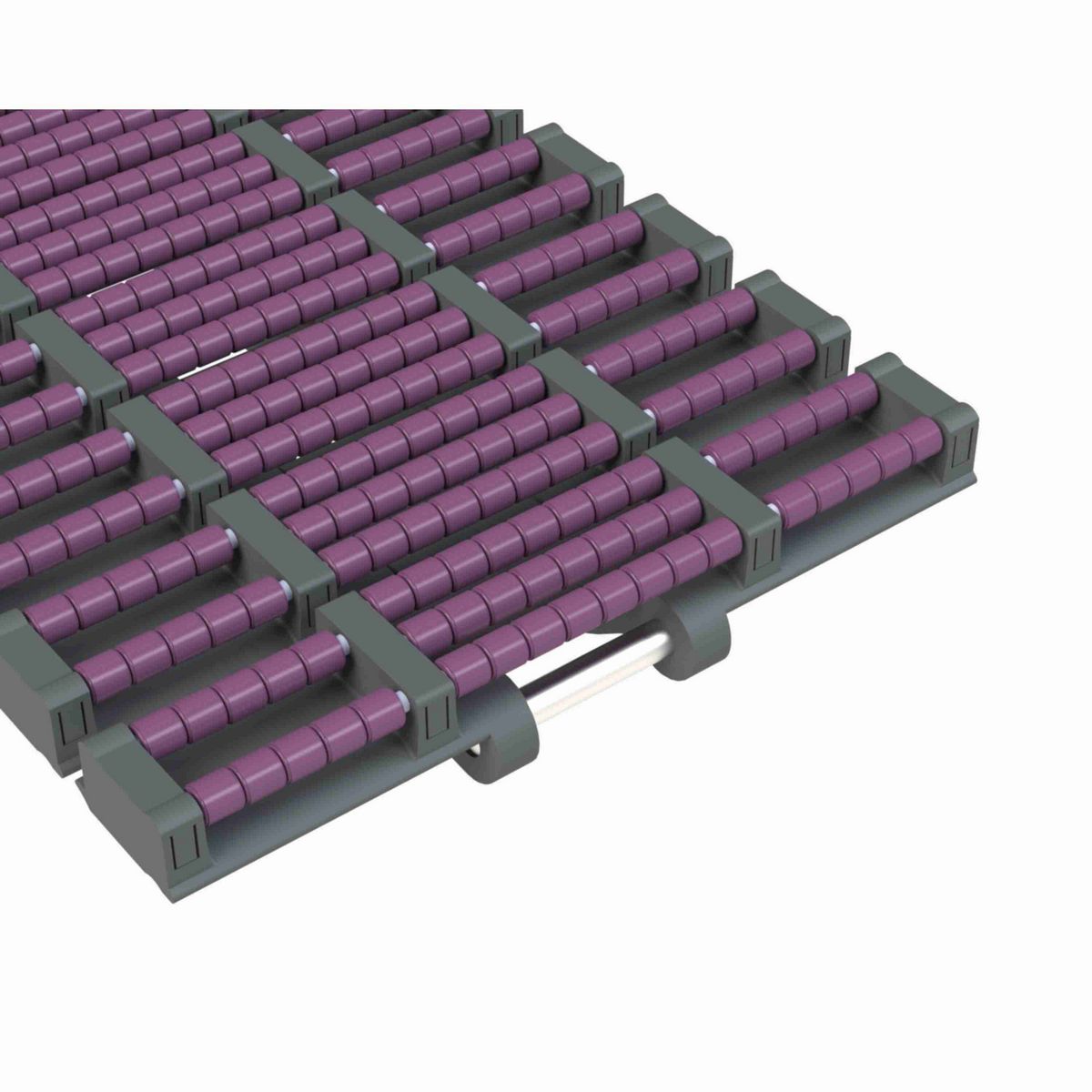 Rexnord HDFM LBP Side-flexing Low Backline Pressure, Material: Internally Lubricated Polyacetal (Grey), Width: 7.5in, Pitch: 1.5in - 752.88.13