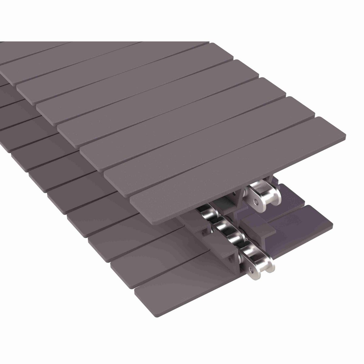 Rexnord 1873TAB Side-flexing Solid Top, Material: Brown High Performance, Width: 7.5in, Pitch: 1.5in - 81414074