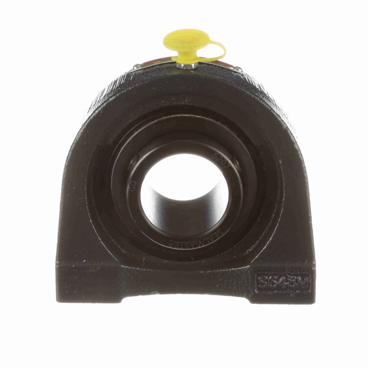 Sealmaster Mounted Cast Iron Tapped Base Pillow Block Ball Bearing - 52100 Bearing Steel, Black Oxided - Setscrew Lock - TB-207