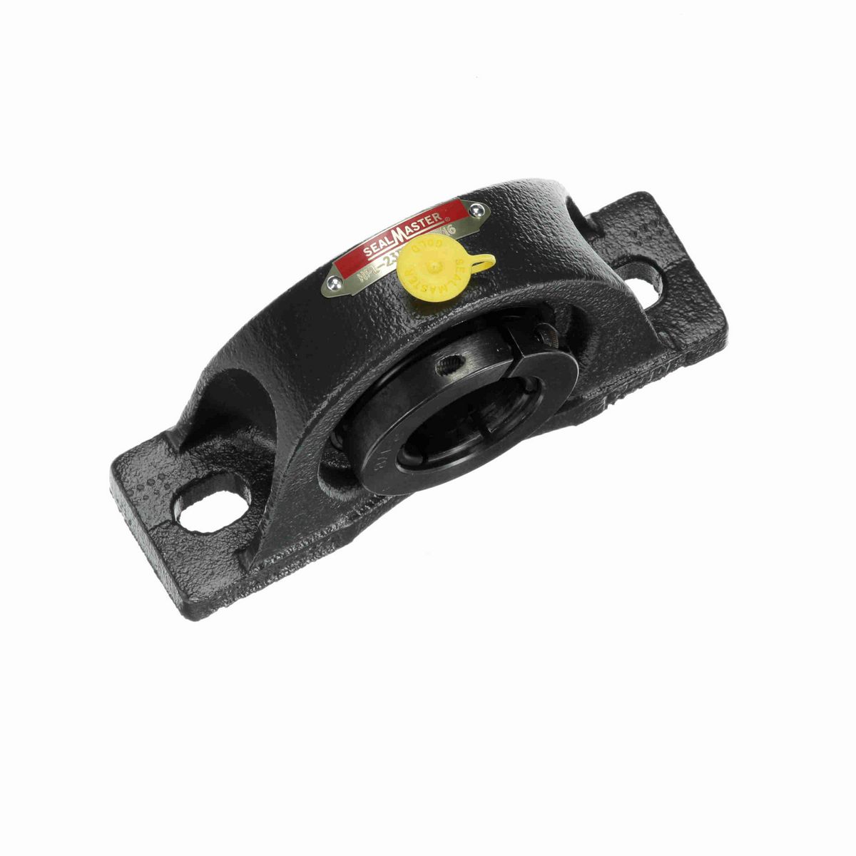 Sealmaster Mounted Cast Iron Two Bolt Low Base Pillow Block Ball Bearing - 52100 Bearing Steel, Black Oxided - Concentric Lock - NPL-23TC