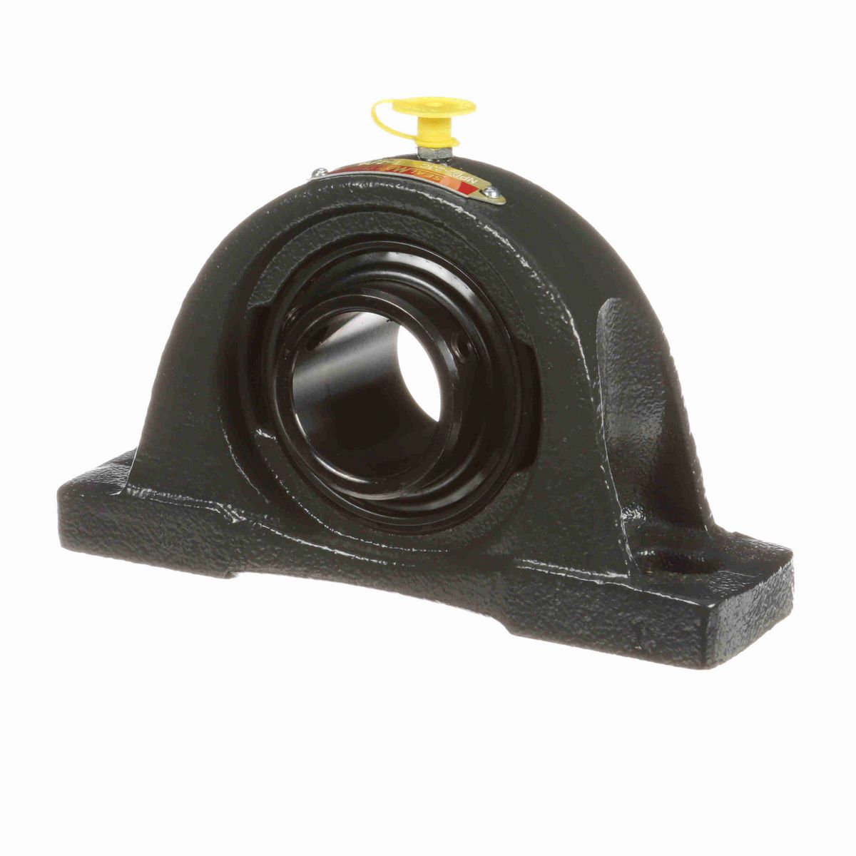 Sealmaster Mounted Cast Iron Two Bolt Pillow Block Ball Bearing - 52100 Bearing Steel, Black Oxided - Double Setscrew Lock - NPD-23C