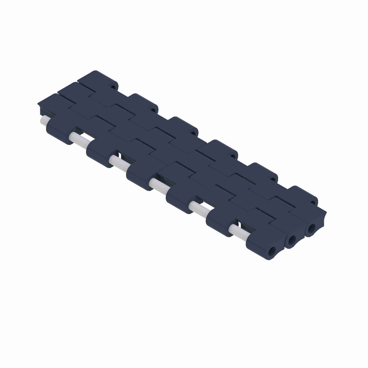 System Plast 2121FT Straight Running Solid Top, Material: NG evo (Gray Blue), Width: 48in, Pitch: 0.5in - NGE2121FT-K4800