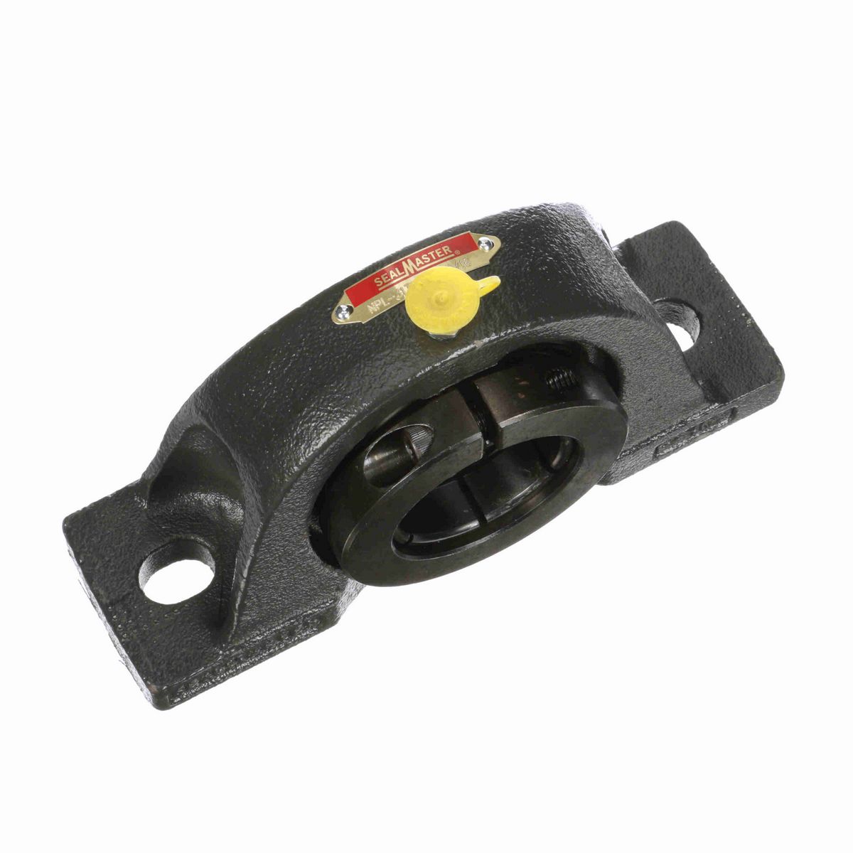 Sealmaster Mounted Cast Iron Two Bolt Low Base Pillow Block Ball Bearing - 52100 Bearing Steel, Black Oxided - Concentric Lock - NPL-31TC