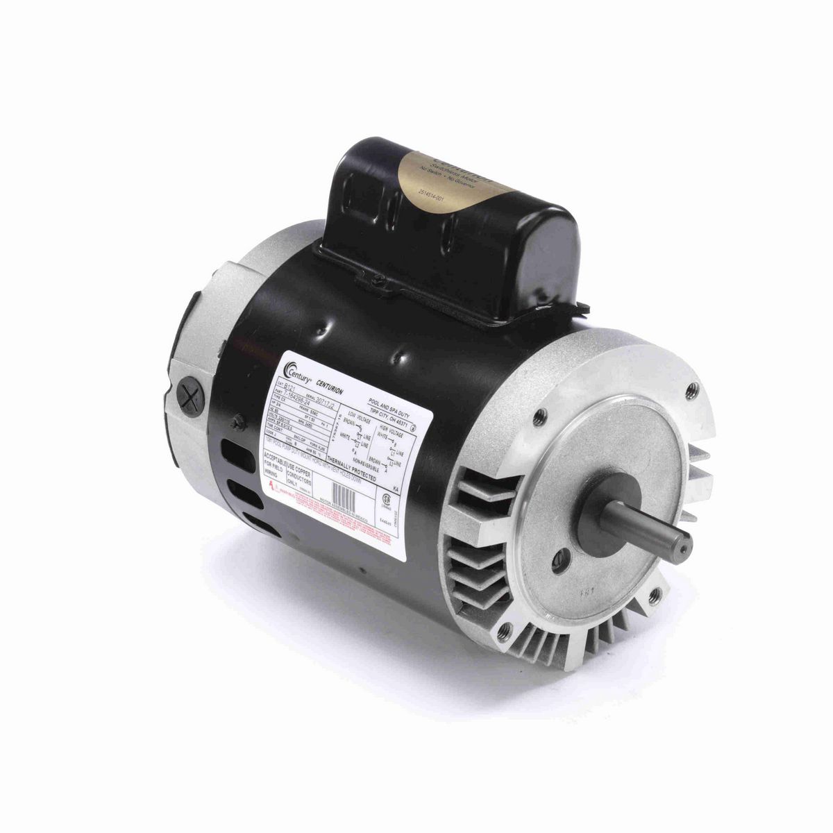 Century Pool Pump Motor, 3/4 HP, 1 Ph, 60 Hz, 230/115 V, 3600 RPM, S56C Frame, DP - B121