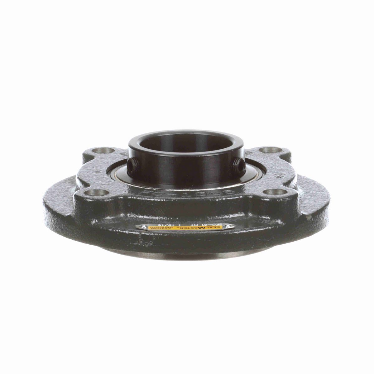 Sealmaster Mounted Cast Iron Flange Cartridge Ball Bearing - 52100 Bearing Steel, Black Oxided - Setscrew Lock - High Temperature - SFC-31 HT