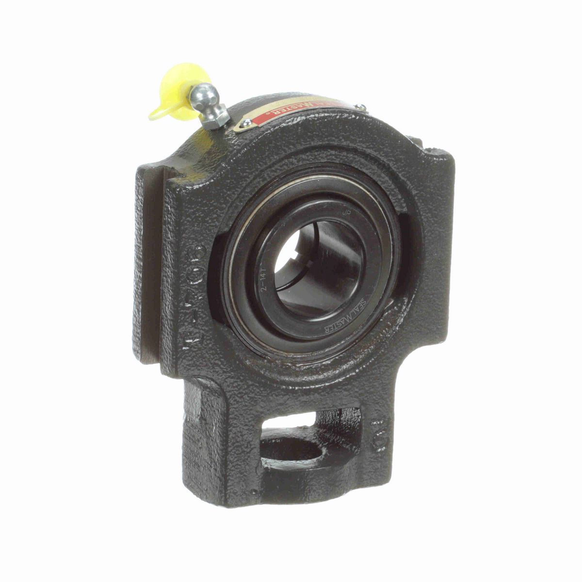 Sealmaster Mounted Cast Iron Wide Slot Take Up Ball Bearing - 52100 Bearing Steel, Black Oxided - Concentric Lock - MST-20T
