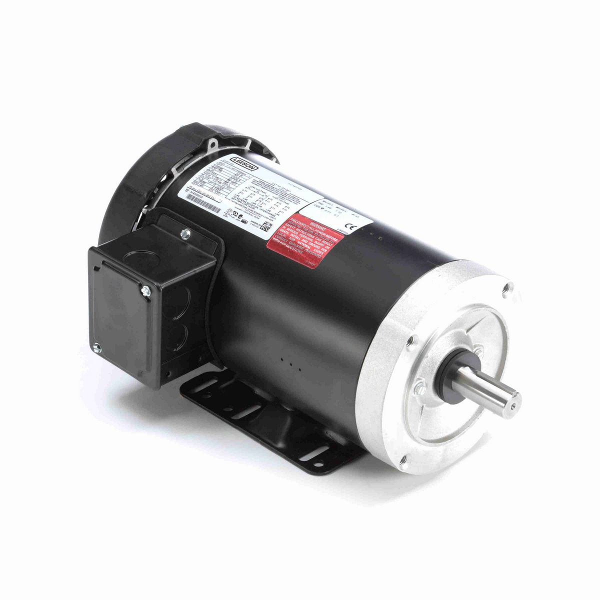 LEESON General Purpose Motor, 2 & 1.50 HP, 3 Ph, 60 & 50 Hz, 230/460 & 190/380 V, 1800 & 1500 RPM, 145TC Frame, TEFC - GT1207