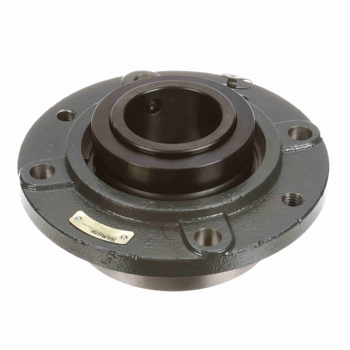 Sealmaster Mounted Cast Iron Piloted Flange Spherical Roller - 52100 Bearing Steel, Black Oxided - Collar Mount Lock - USFC5000-211