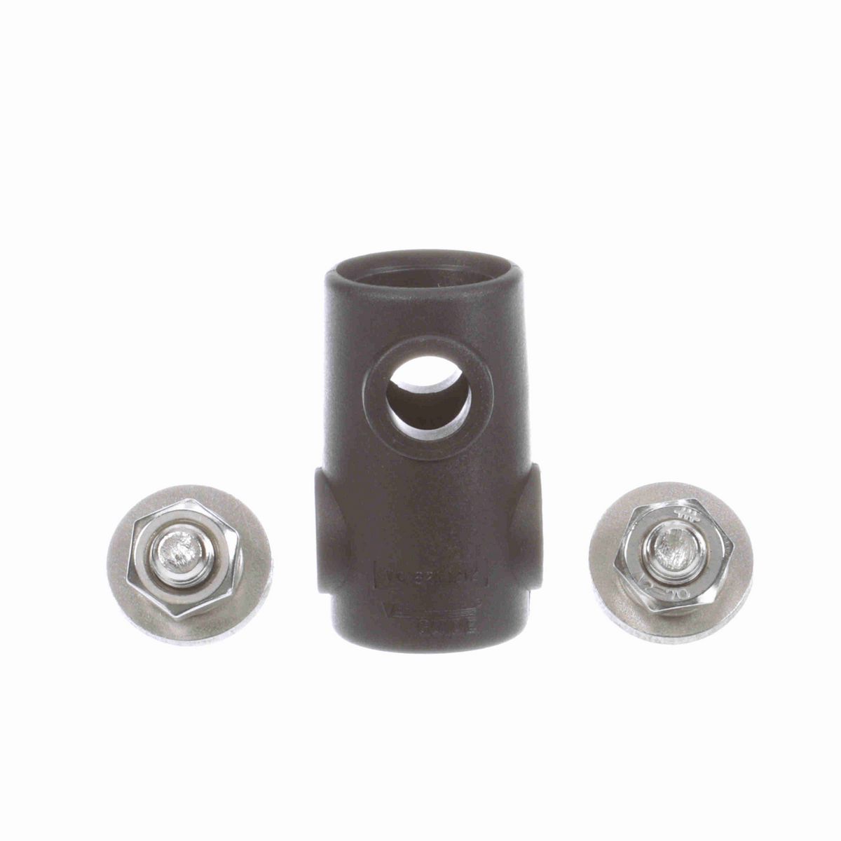 System Plast Cross Block for 1/2-in round x 1/2-in round w/ 2 Nuts - VG-621NN-12-12