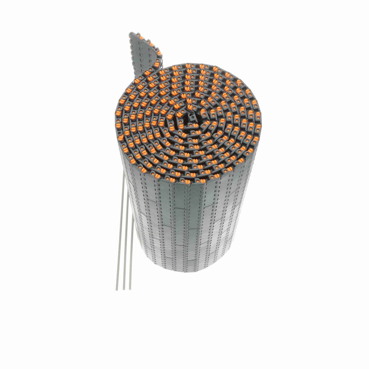 System Plast 2190FT Straight Running Solid Top, Material: NG evo (Gray Blue), Width: 15in, Pitch: 0.75in - NGE2190FT-K1500