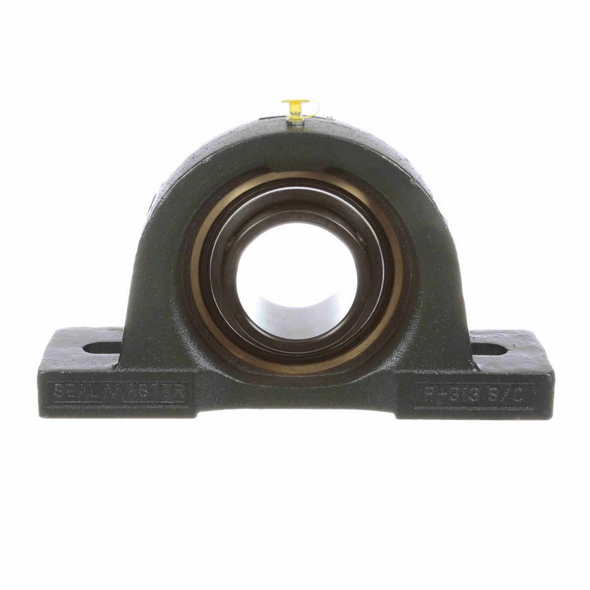 Sealmaster Mounted Cast Iron Two Bolt Pillow Block Ball Bearing - 52100 Bearing Steel, Black Oxided - Setscrew Lock - Air Handling Housing Fit, Noise Tested - EMP-47 CXU