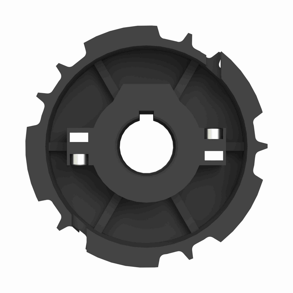 Rexnord 815 Series Split Molded Nylon Sprocket and a 21 Teeth with 1-1/2in Round Shaft-Ready Bore with Keyway & Setscrew - 614-28-11