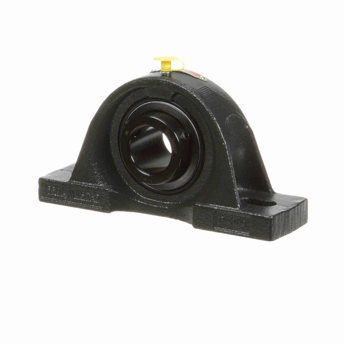 Sealmaster Mounted Cast Iron Two Bolt Pillow Block Ball Bearing - 52100 Bearing Steel, Black Oxided - Setscrew Lock - MP-22