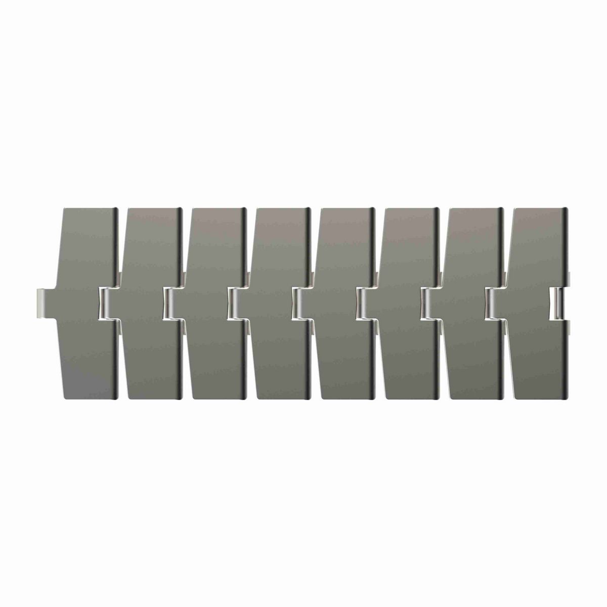 Rexnord 881TAB Side-flexing Solid Top, Material: Austenitic Stainless Steel, Width: 4.5in, Pitch: 1.5in - 765.31.42