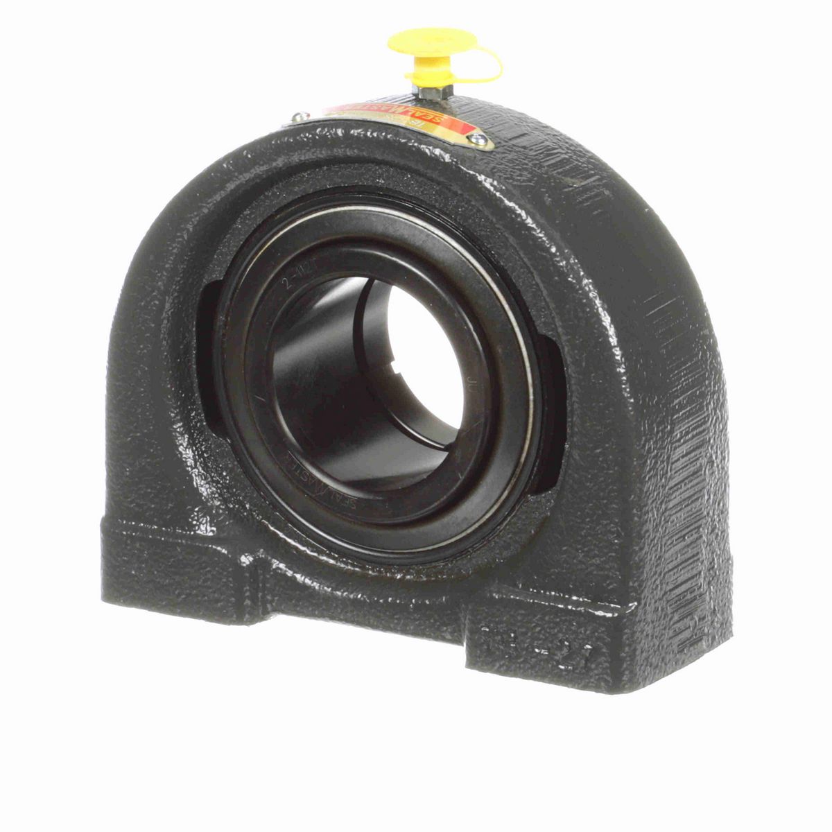 Sealmaster Mounted Cast Iron Tapped Base Pillow Block Ball Bearing - 52100 Bearing Steel, Black Oxided - Concentric Lock - TB-28T