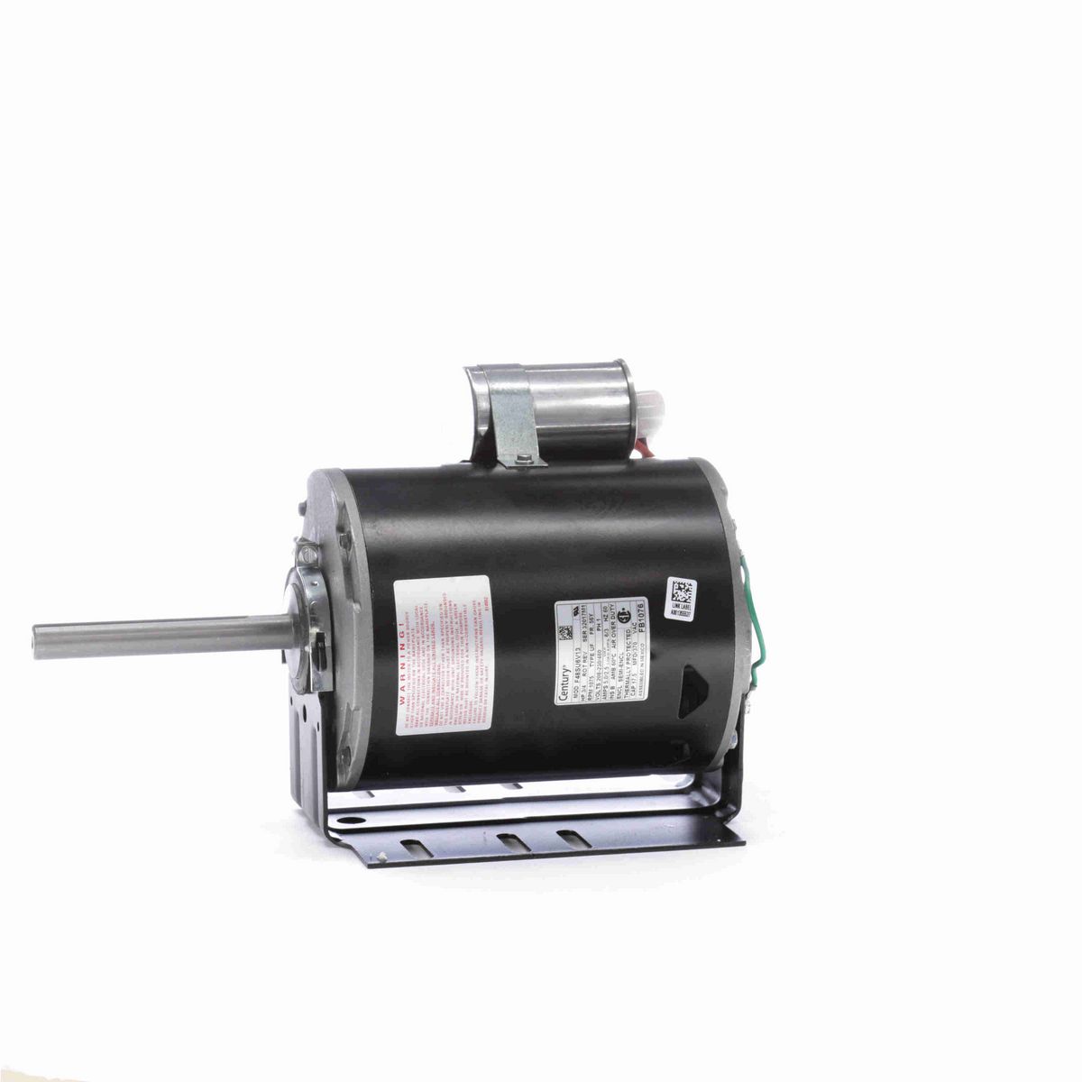 Century Condenser Fan Motor, 3/4 HP, 1 Ph, 60 Hz, 208-230/460 V, 1075 RPM, 1 Speed, 56 Frame, SEMI ENCLOSED - FB1076