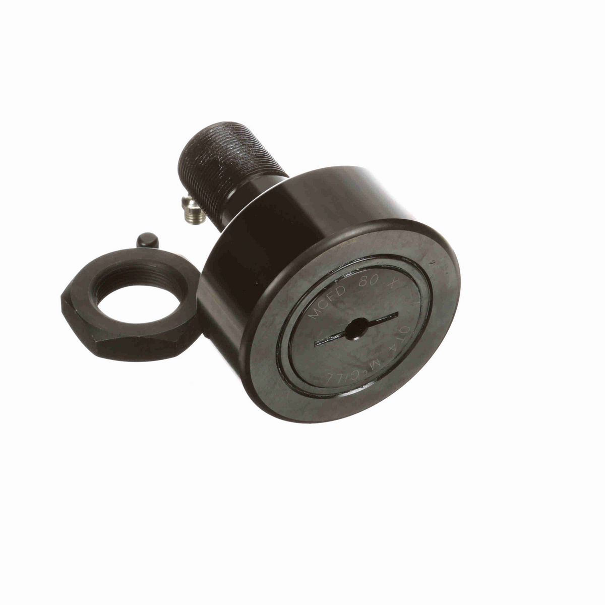 Опорный ролик с цапфой McGill CAMROL MCFD 80 X, цилиндрический, повышенной грузоподъемности, со щитком, со шлицем под отвёртку, метрический