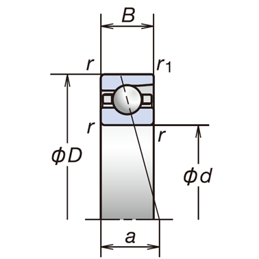 Высокоточный радиально-упорный шарикоподшипник NSK Standard Series 7008A5SN24TRV1VSUELP4Y