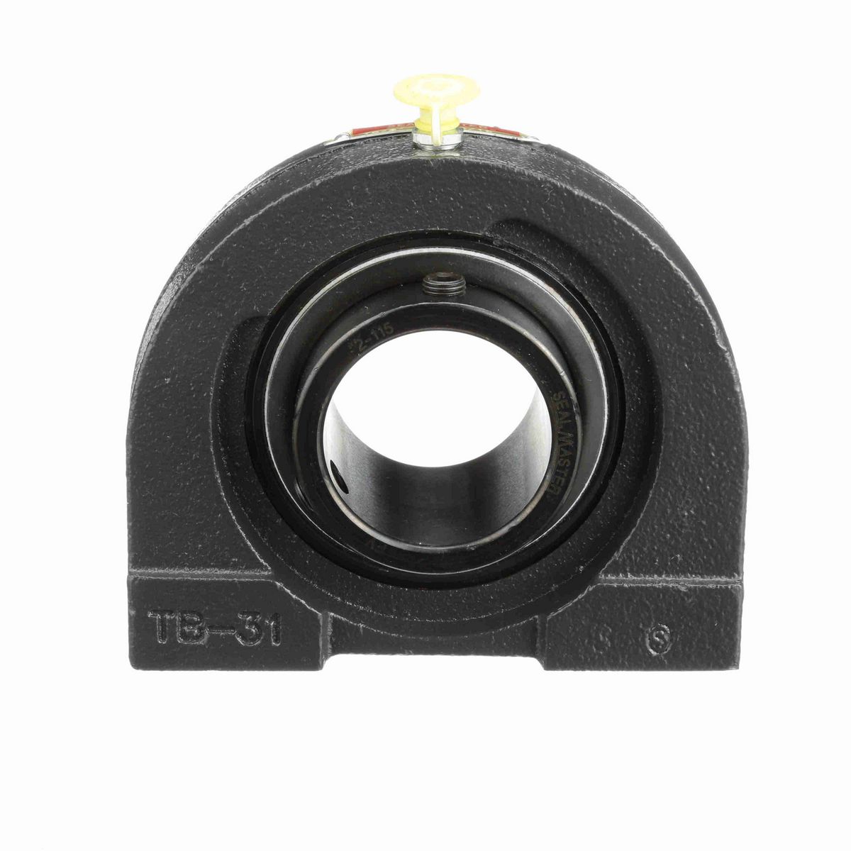 Sealmaster Mounted Cast Iron Tapped Base Pillow Block Ball Bearing - 52100 Bearing Steel, Black Oxided - Setscrew Lock - TB-31