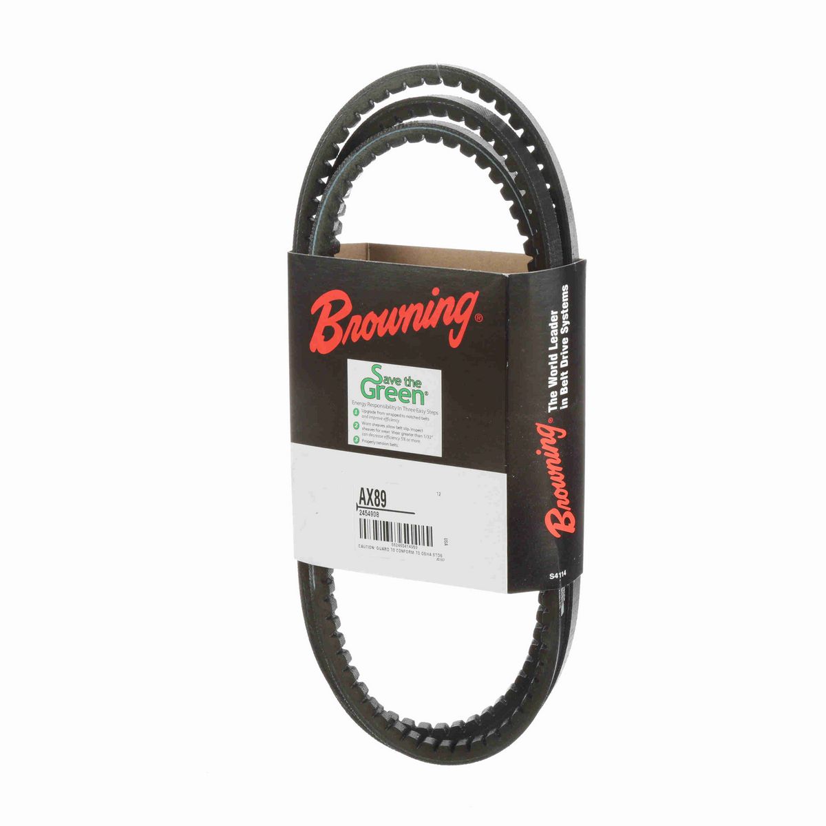 Browning EPDM Notched Belt 98% Efficient - AX89