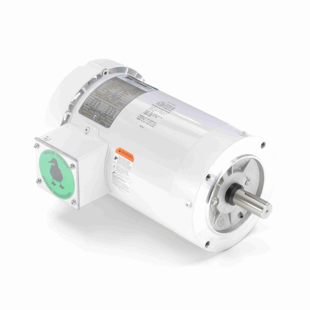 LEESON White Duck™ General Purpose Motor, 2 & 1.50 HP, 3 Ph, 60 & 50 Hz, 230/460 & 190/380 V, 1800 & 1500 RPM, 145TC Frame, TEFC - 122182.00
