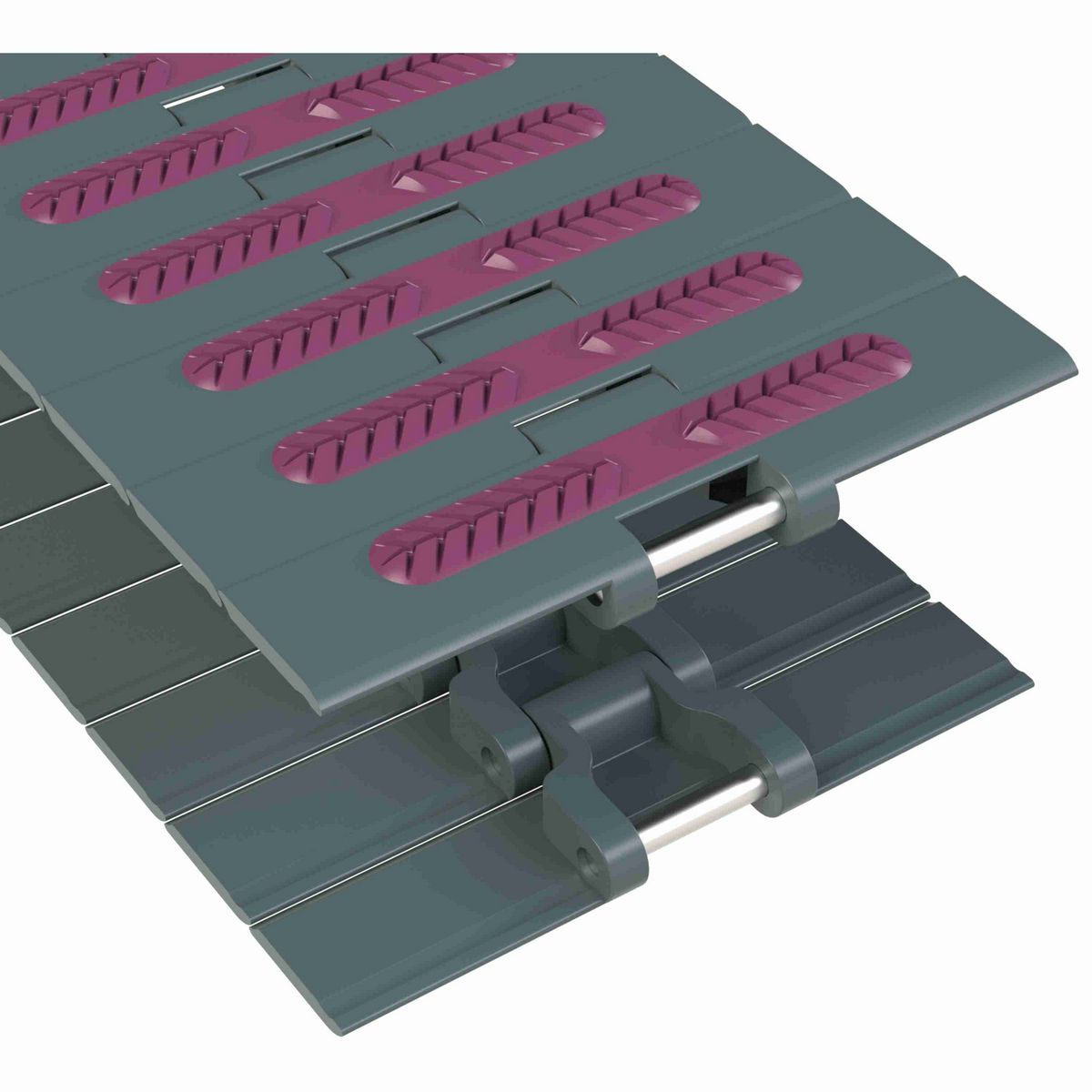 Rexnord HDS SuperGrip™ Straight Running SuperGrip™, Material: Internally Lubricated Polyacetal (Grey), Width: 10in, Pitch: 1.5in - 780.31.90