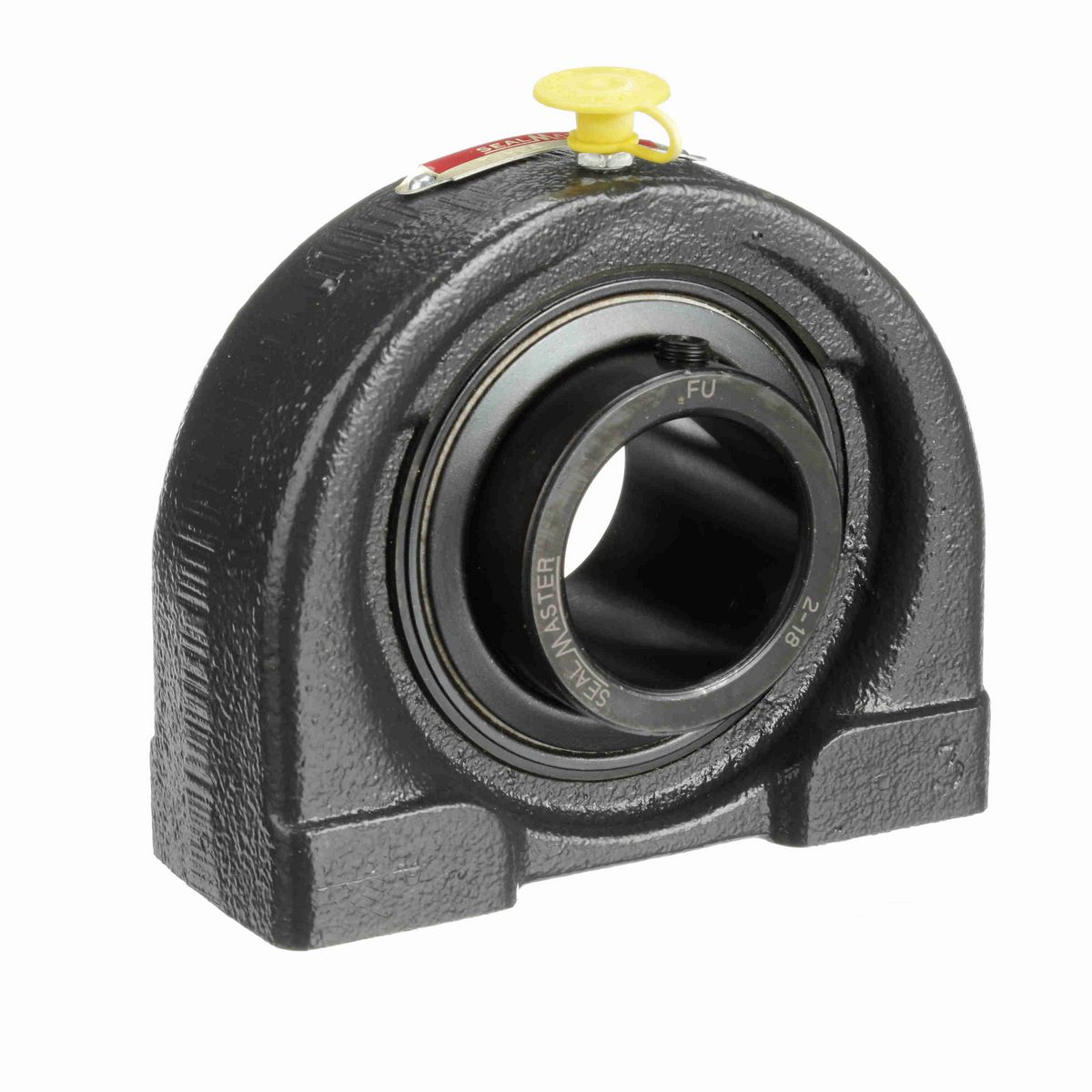 Sealmaster Mounted Cast Iron Tapped Base Pillow Block Ball Bearing - 52100 Bearing Steel, Black Oxided - Setscrew Lock - TB-24