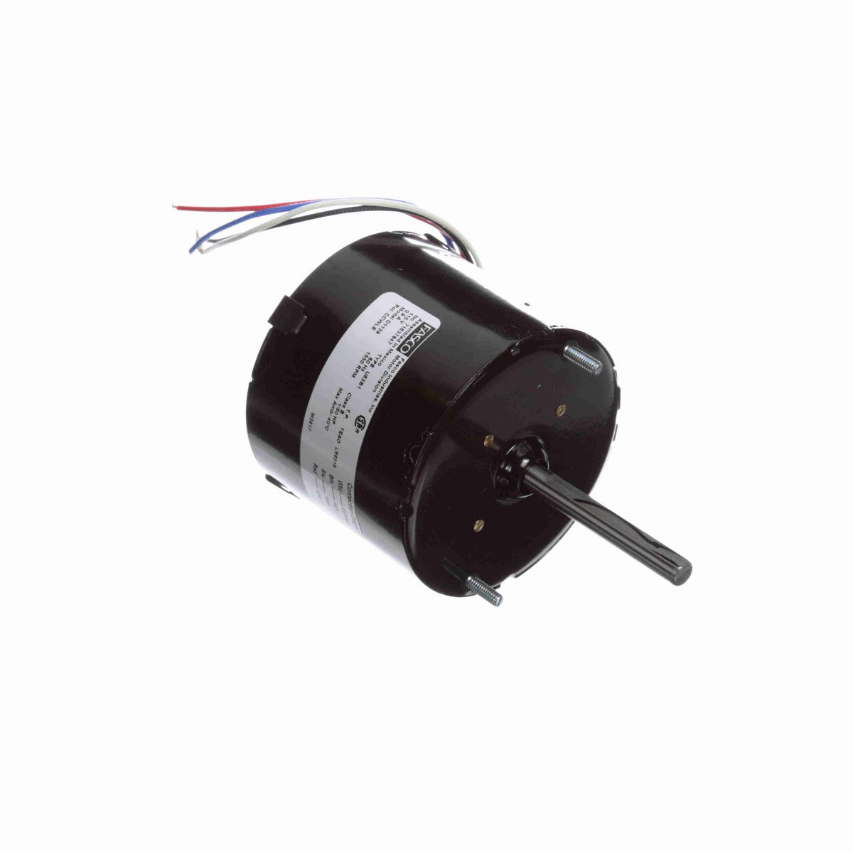 FASCO OEM Replacement Motor, 1/50 HP, 1 Ph, 60 Hz, 115 V, 1550 RPM, 3 Speed, 3.3" Diameter, TEAO - D1139