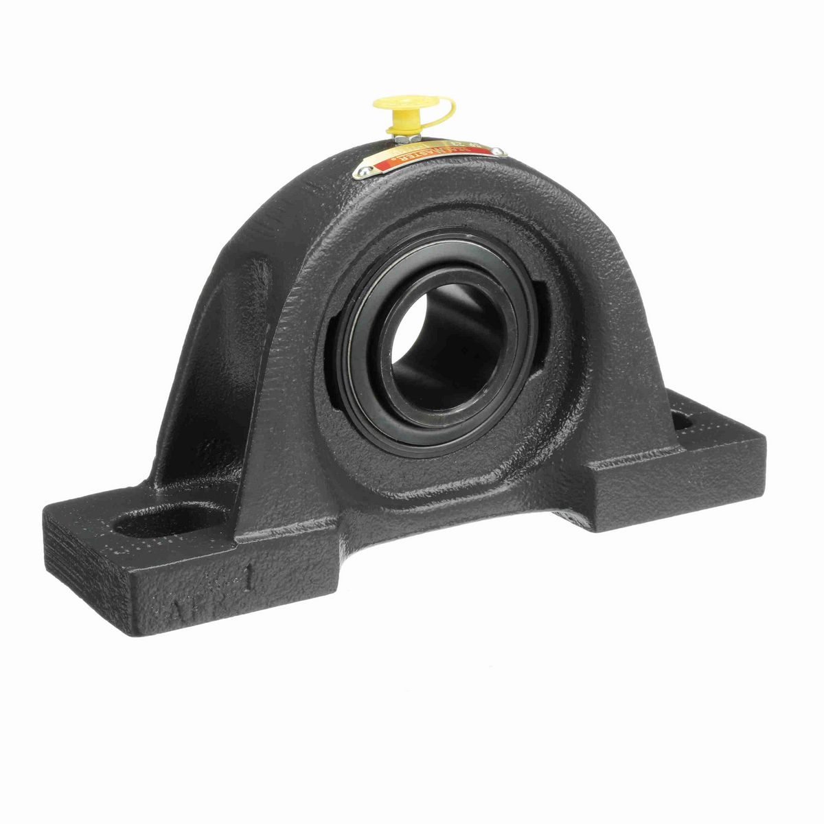 Sealmaster Mounted Cast Iron Two Bolt Pillow Block Ball Bearing - 52100 Bearing Steel, Black Oxided - Setscrew Lock - SP-23