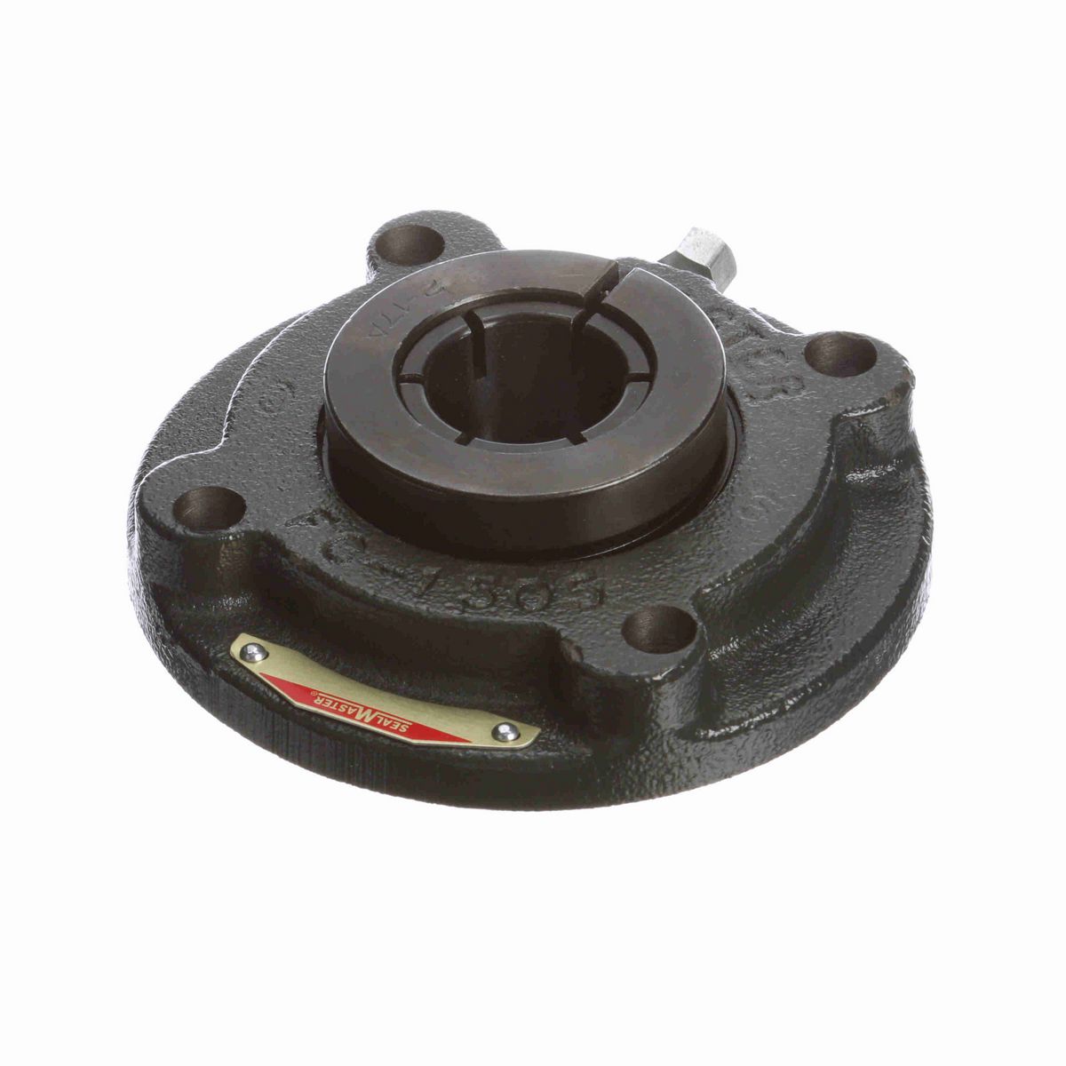 Sealmaster Mounted Cast Iron Flange Cartridge Ball Bearing - 52100 Bearing Steel, Black Oxided - Concentric Lock - Low Drag - MFC-19TX ALP