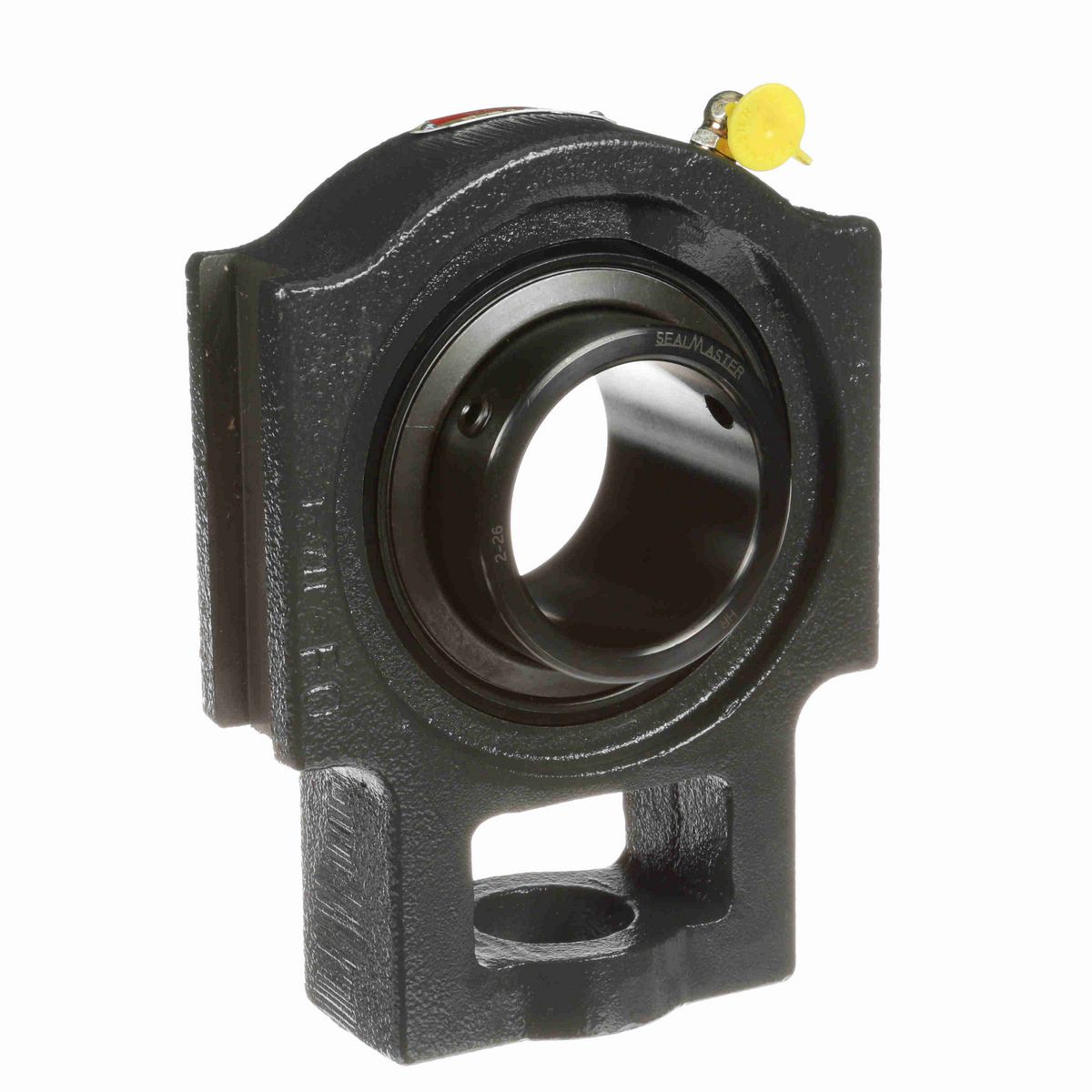 Sealmaster Mounted Cast Iron Wide Slot Take Up Ball Bearing - 52100 Bearing Steel, Black Oxided - Setscrew Lock - ST-38