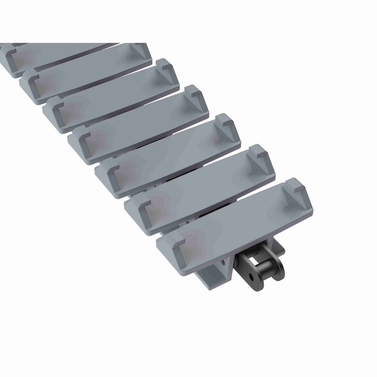 Rexnord 1873TAB SideGrip™ Side-flexing, Material: Silver Platinum Series™ X, Width: 3.75in, Pitch: 1.5in - 10394354