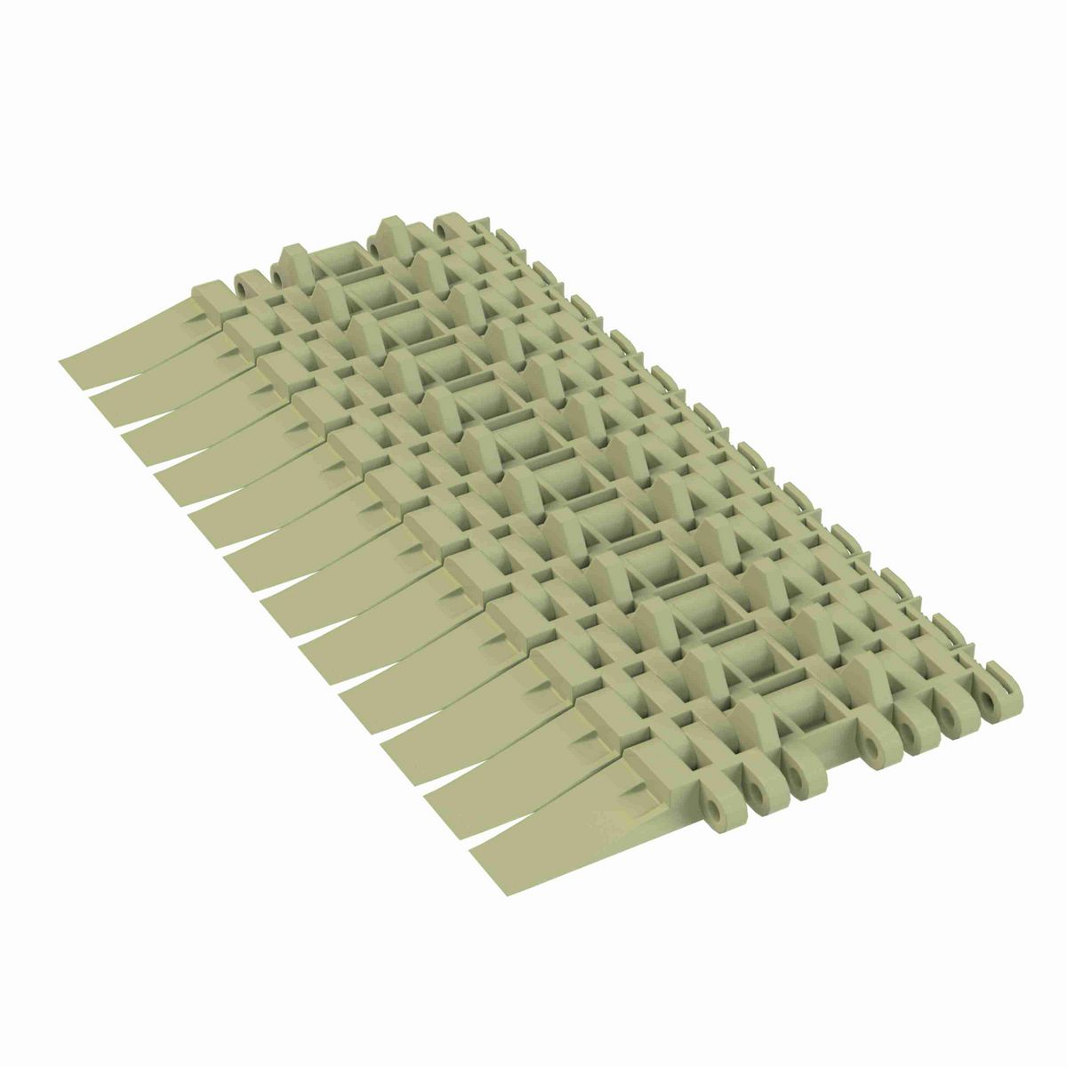 Rexnord 7705DTS Straight Running DTS®, Material: Green Abrasion Resistant Polyamide, Width: 4.5in, Pitch: 1in - 81431301