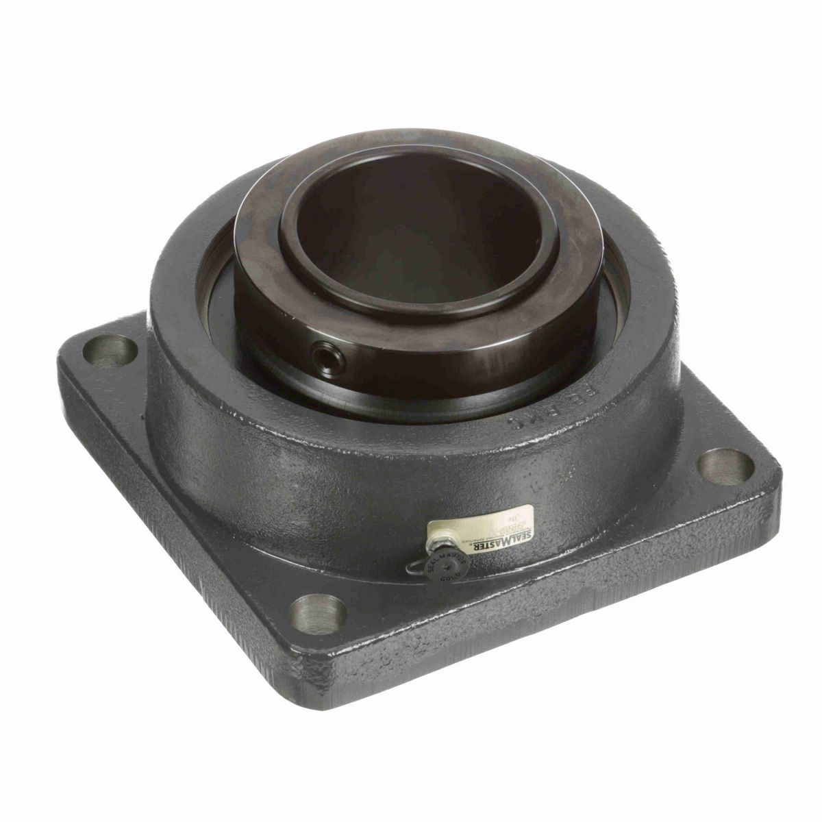 Sealmaster Mounted Cast Iron Four Bolt Flange Spherical Roller - 52100 Bearing Steel, Black Oxided - Collar Mount Lock - USFB5000-315